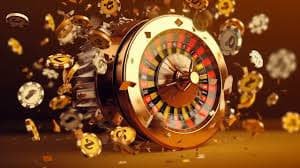 Meja Free Bet Blackjack live dealer dengan kartu dan chip pemain